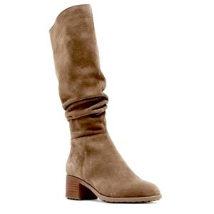 NIB BLONDO Tatiana Waterproof Knee High Boot Taupe Suede Leather 8.5
